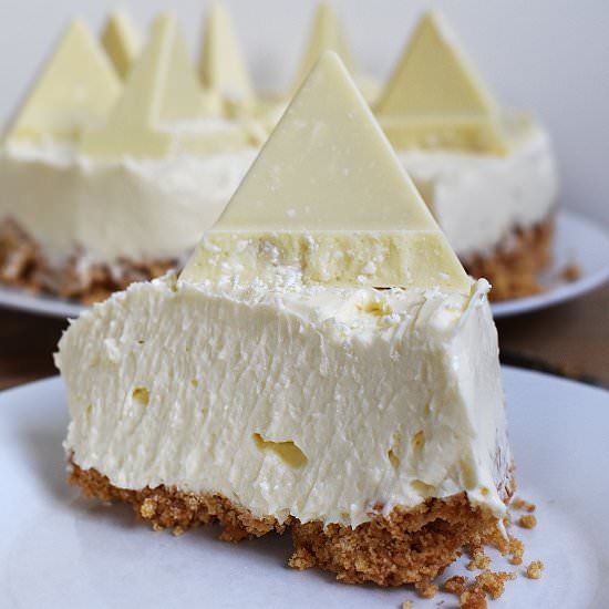 White Toblerone Cheesecake - Recipe photo by lightscamerabake