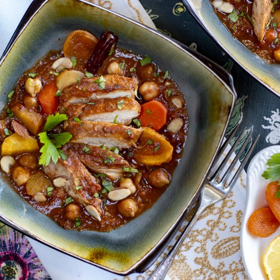 Tagine Chicken w Apricots & Dates - Recipe photo by a zest for life