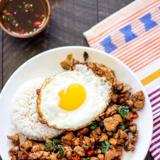Thai Basil Chicken (Gai Pad Krapow) - Recipe photo by InquiringChef