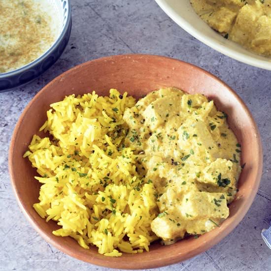 Vegan Quorn korma curry - Recipe photo by Mandy Sneaky Veg