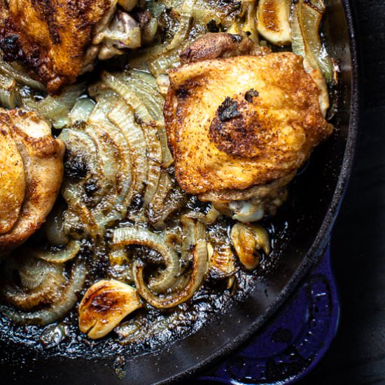 Cast Iron Chicken & Chimichurri - Recipe photo by thatzestlife