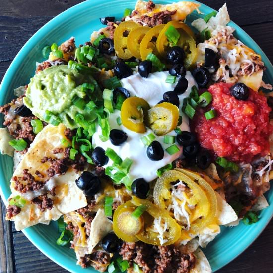 Sheet Pan Nachos - Recipe photo by CoffeeAfterKids