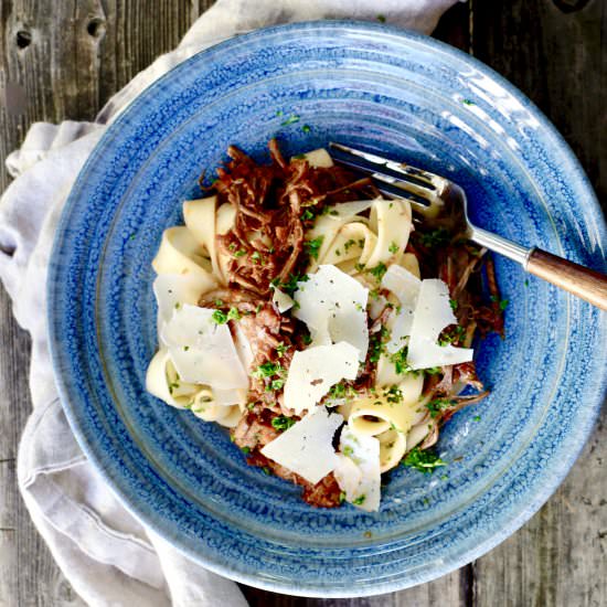 Beef Ragù With Pappardelle - Recipe photo by simmerandsauce