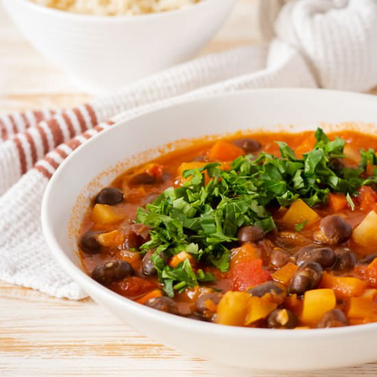 Black Bean and Vegetable Stew - Recipe photo by slavicvegan