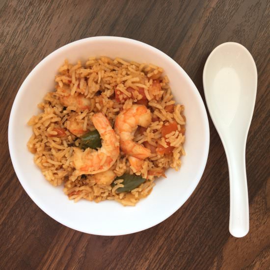 Shrimp Fried Rice - Recipe photo by MostlyMasala