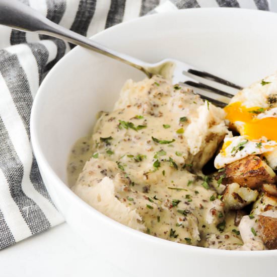 Easy Creamy Homemade Sausage Gravy - Recipe photo by Fresh Fit Kitchen