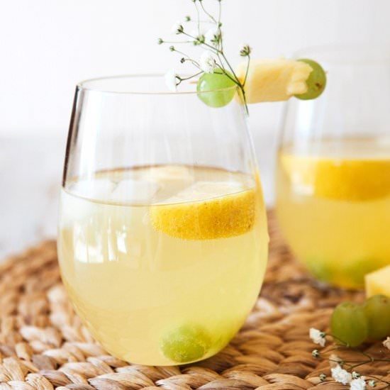 White Grape and Pineapple Spritzer - Recipe photo by noshingwiththenolands