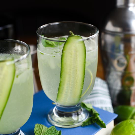 Cucumber Mint Gin Fizz - Recipe photo by mymoderncookery