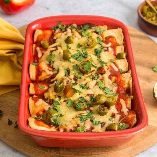 Vegetarian Enchiladas Recipe - Recipe photo by Arun