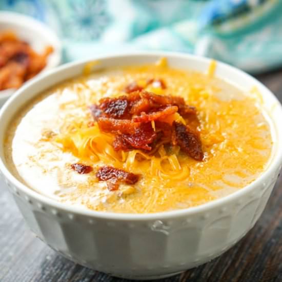 Easy Keto Cheeseburger Soup - Recipe photo by MyLifeCookbook