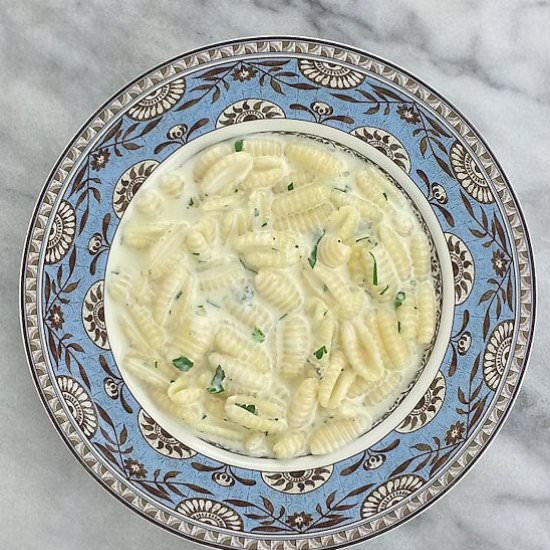 Cavatelli with Gorgonzola Sauce - Recipe photo by agourmetfoodblog