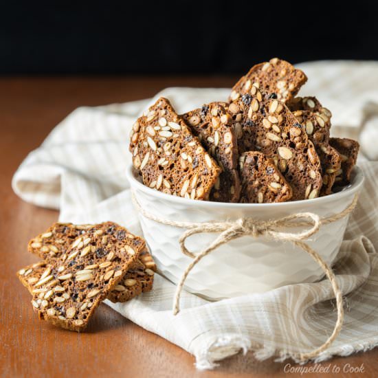 Pumpernickel Seed and Nut Crisps - Recipe photo by Compelled To Cook
