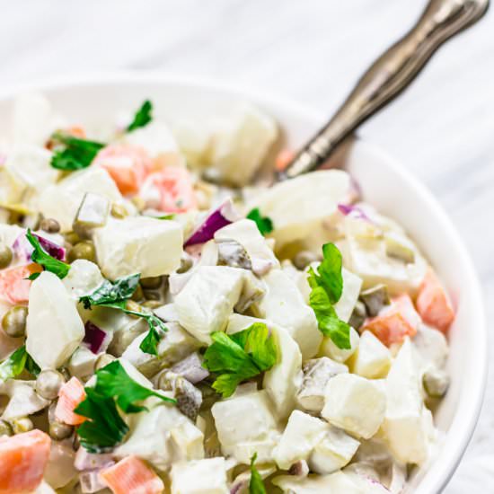 Easy "Potato" Keto Salad Recipe - Recipe photo by Lowcarb-nocarb