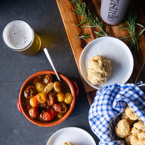 Olive Oil Biscuits Tomato Confit - Recipe photo by TheBeeroness
