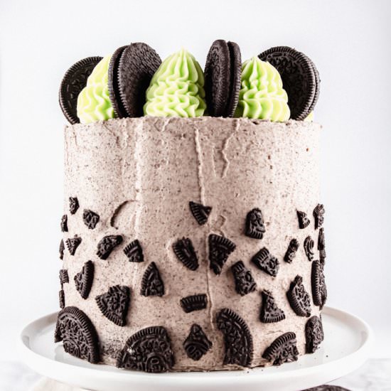 Mint Cookies & Cream Cake - Recipe photo by CrumbsCorkscrews