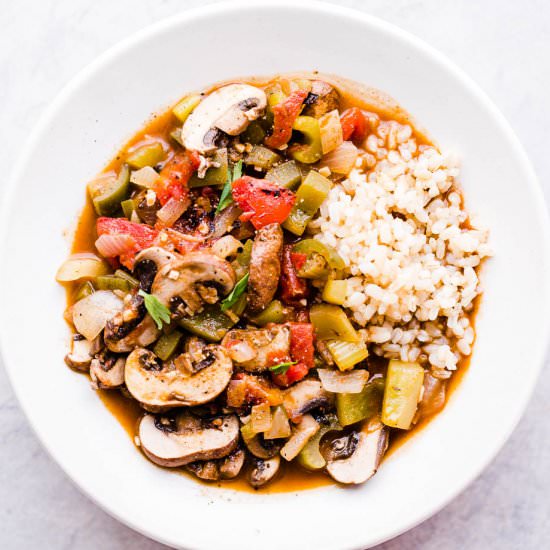 Mushroom Etouffee - Recipe photo by saltedplains