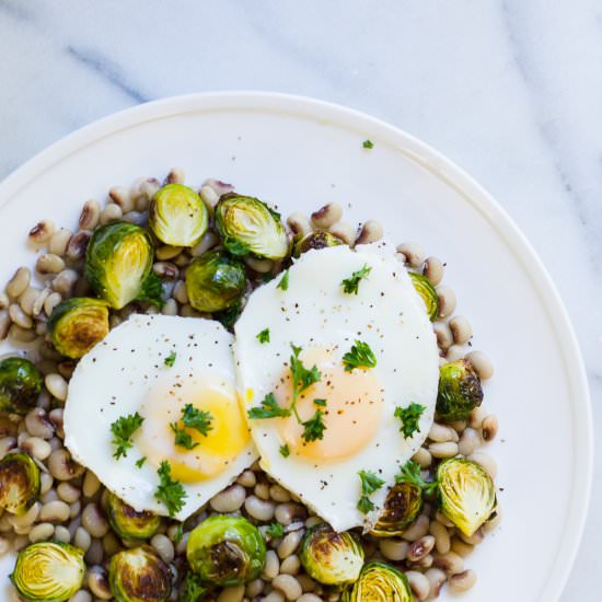 Black Eyed Peas with Brussels - Recipe photo by thecookingrx