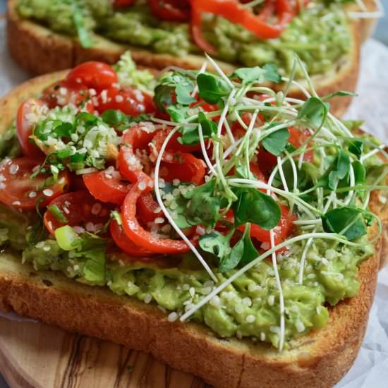 AVOCADO TOAST - Recipe photo by myvegetarianroots