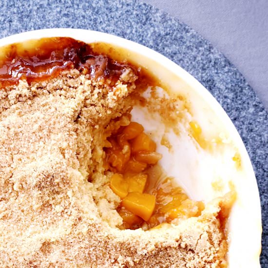 Peach & Ginger Crumble - Recipe photo by FeastGloriousFeast