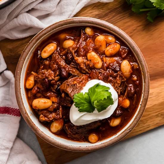 Beer Braised Short Rib Chili - Recipe photo by lifeasastrawberry