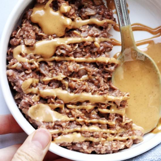 Chocolate Collagen Cauliflower Oats - Recipe photo by Donut Worry Be Healthy