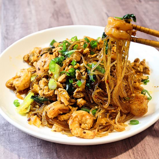 Mayi Shang Shu Glass Noodle StirFry - Recipe photo by piggyout