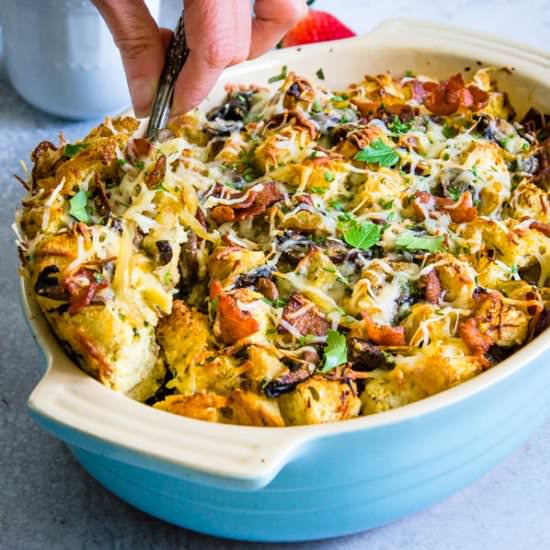 Bacon Mushroom & Caramelized Onion - Recipe photo by garlic and zest