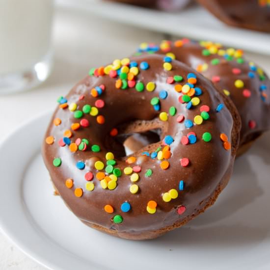 Baked Chocolate Donuts - Recipe photo by BeyondtheCoop