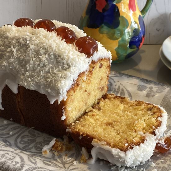 Cherry and Coconut Cake - Recipe photo by TraditionaHomeBaking