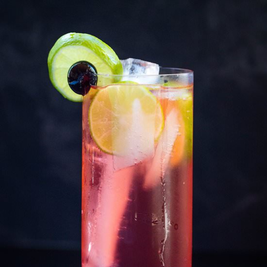 Cherry Gin and Tonic - Recipe photo by Or Whatever You Do