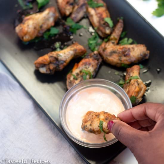 Spicy Cilantro Lime Wings - Recipe photo by Tasteefulrecipes