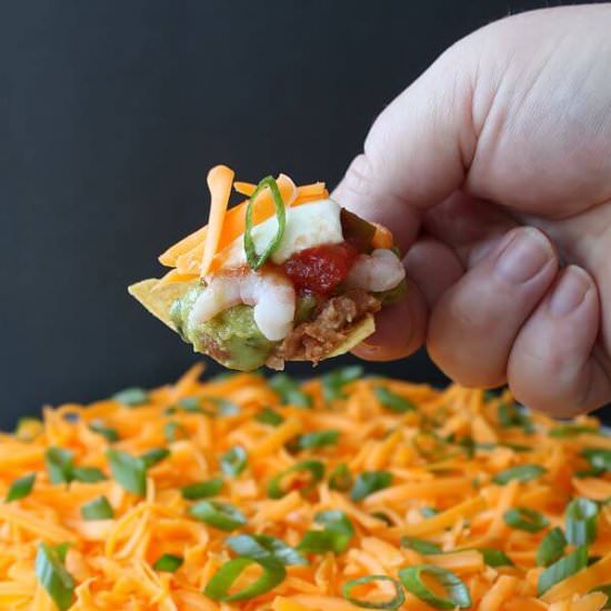 The Best 7 Layer Dip Recipe - Recipe photo by dishnthekitchen