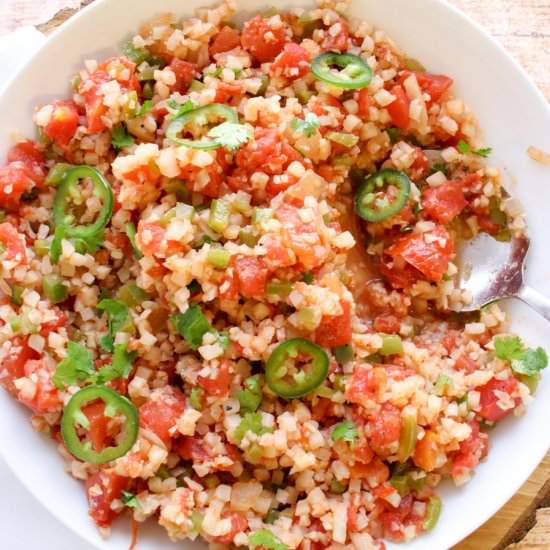 Spanish Cauliflower Rice - Recipe photo by KrazyKitchenMom