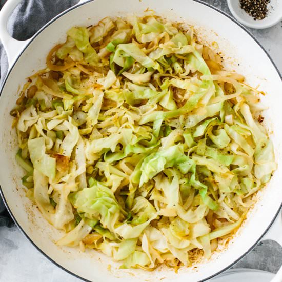 Sauteed Cabbage - Recipe photo by Downshiftology