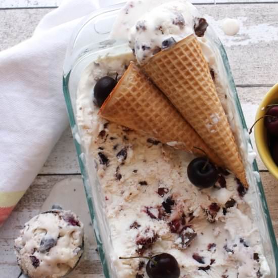 No Churn Chocolate Cherry Ice Cream - Recipe photo by KrazyKitchenMom