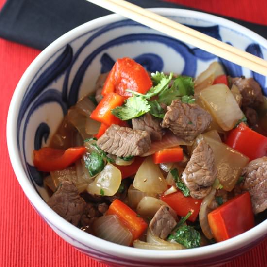 Black pepper honey beef - Recipe photo by Food Gal