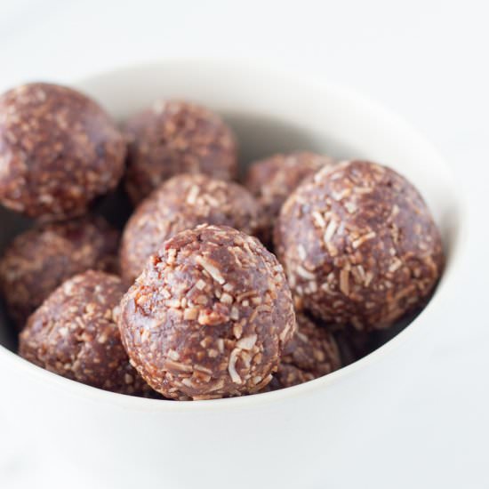 Coconut Rough Bliss Balls - Recipe photo by Becomingness