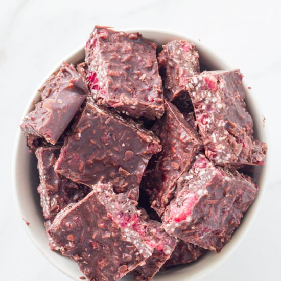 Raspberry Coconut Rough - Recipe photo by Becomingness