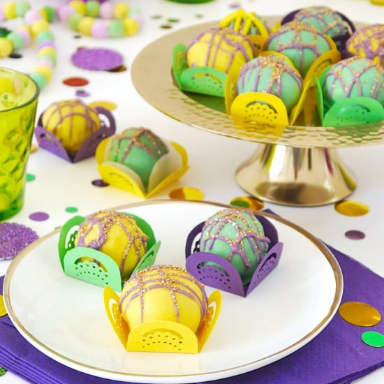 Mardi Gras No-Bake Truffles - Recipe photo by BirdsParty