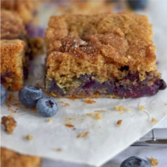 Easy Blueberry Coffee Cake - Recipe photo by TwoSugarBugs
