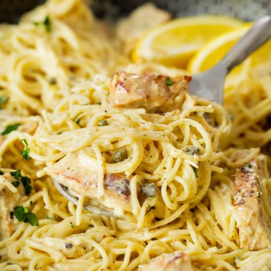 Chicken Caesar Pasta (One Pot!) - Recipe photo by TheCozyCook