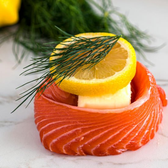 Lemon Dill Salmon Pinwheels - Recipe photo by keviniscooking