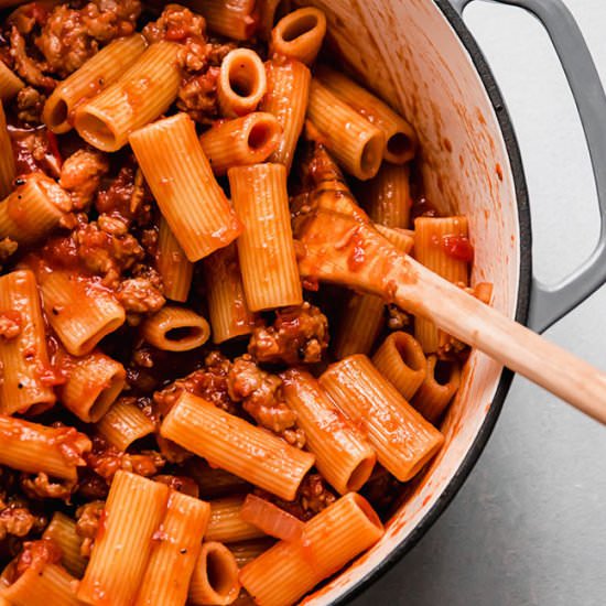 Spicy Tomato Pasta - Recipe photo by lifeasastrawberry