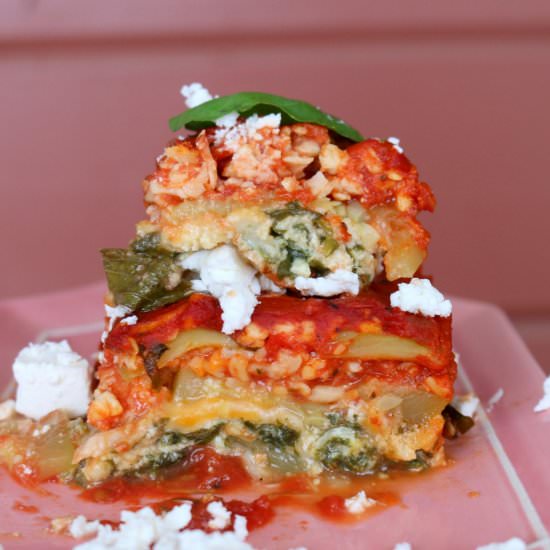 Zucchini Lasagna 9 by 5 - Recipe photo by 5 star cookies