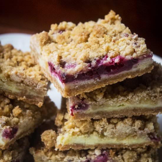 Blackberry Lime Cheesecake Crumble - Recipe photo by JawnsICooked