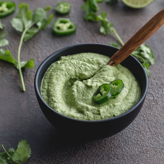 Creamy Jalapeño Dip - Recipe photo by Crumb Top Baking