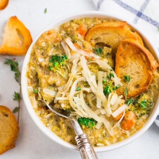 Broccoli Cauliflower Soup - Recipe photo by wellplated