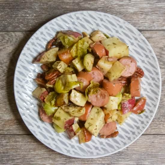 Smoked Sausage Sheet Pan Meal - Recipe photo by HealthyHelper