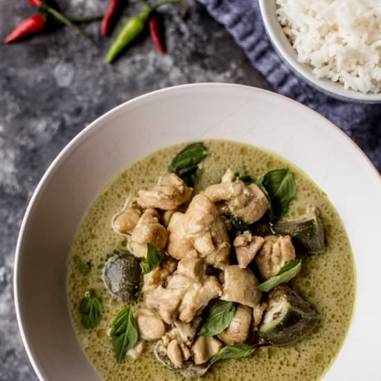 Thai Green Curry with Chicken - Recipe photo by InquiringChef