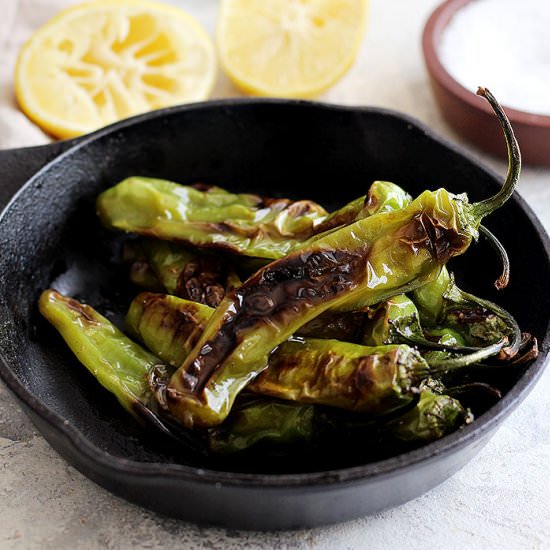 Blistered Shishito Peppers Recipe - Recipe photo by unicorns in the kitchen